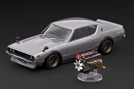Nissan  - Skyline 2000 GT-R (KPGC110)  silver - 1:18 - Ignition - IG4254 - IG4254 | Toms Modelautos
