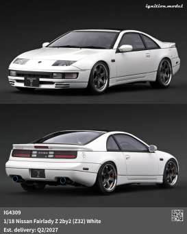 Nissan  - Fairlady Z 2by2 (Z32) white - 1:18 - Ignition - IG4309 - IG4309 | Toms Modelautos