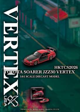 Toyota  - Soarer JZZ30 red/black - 1:64 - Liomio - LI64-TSV-HKTCS - LI64-TSV-HKTCS | Toms Modelautos