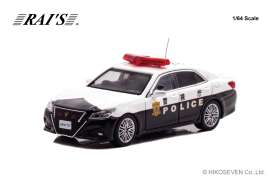 Toyota  - Crown Athlete (GRS214)  white/black - 1:64 - Rai's - H7640043 - H7640043 | Toms Modelautos