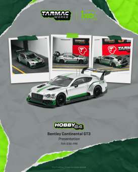 Bentley  - Continental  2018 silver/green - 1:64 - Tarmac - T64-030-PRE - TC-T64-030-PRE | Toms Modelautos