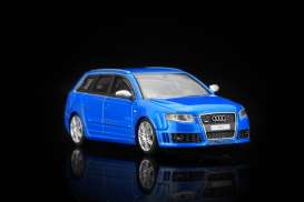 Audi  - RS4 (B7) 2005 blue - 1:64 - Motorhelix - M68303 - MH68303 | Toms Modelautos