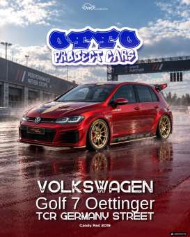 Volkswagen  - Golf 7 Oettinger 2019 candy red - 1:18 - OttOmobile Miniatures - OT1412 - OT1412 | Toms Modelautos