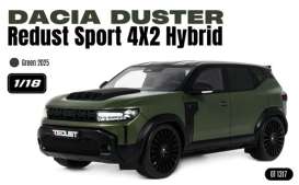 Dacia  - Duster Redust Sport 4x2 Hybrid 2025 green - 1:18 - OttOmobile Miniatures - OT1317 - OT1317 | Toms Modelautos