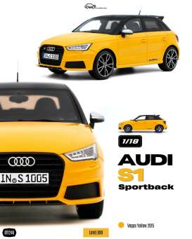 Audi  - S1 Sportback 2015 Vegas yellow - 1:18 - OttOmobile Miniatures - OT1246 - OT1246 | Toms Modelautos