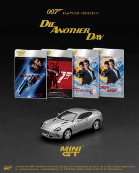 Aston Martin  - V12 Vanquish  2002 silver - 1:64 - Mini GT - MGT00926-007J - MGT00926-007J | Toms Modelautos