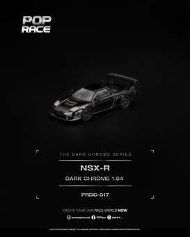 Honda  - NSX-R dark chrome - 1:64 - Pop Race Limited - PRDC017 - PRDC017 | Toms Modelautos