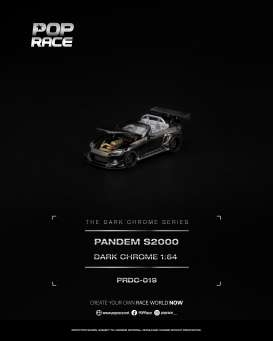 Honda  - Pandem S2000 dark chrome - 1:64 - Pop Race Limited - PRDC019 - PRDC019 | Toms Modelautos