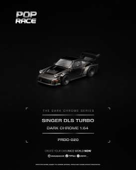 Porsche  - Singer DLS Turbo dark chrome - 1:64 - Pop Race Limited - PRDC020 - PRDC020 | Toms Modelautos