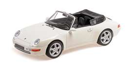 Porsche  - 911 (993) Cabriolet 1994 white - 1:18 - Minichamps - 155061131 - mc155061131 | Toms Modelautos