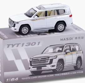 Toyota  - Land Rover LC300  white - 1:64 - Massdi - TYT1301 - MAS-TYT1301 | Toms Modelautos