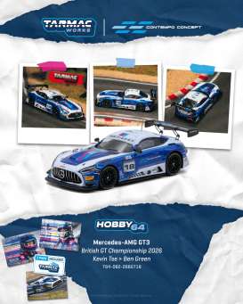 Mercedes Benz AMG - GT GT3 2026 blue/white - 1:64 - Tarmac - T64-062-26BGT18 - TC-T64-062-26BGT18 | Toms Modelautos